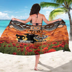 Personalised Tigers Rugby ANZAC Day Sarong Last Post Poppy We Will Remember Them