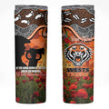 Personalised Tigers Rugby ANZAC Day Skinny Tumbler Last Post Poppy We Will Remember Them