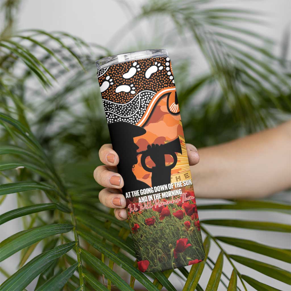 Personalised Tigers Rugby ANZAC Day Skinny Tumbler Last Post Poppy We Will Remember Them