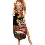 Personalised Tigers Rugby ANZAC Day Summer Maxi Dress Last Post Poppy We Will Remember Them