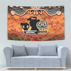 Personalised Tigers Rugby ANZAC Day Tapestry Last Post Poppy We Will Remember Them