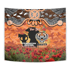 Personalised Tigers Rugby ANZAC Day Tapestry Last Post Poppy We Will Remember Them