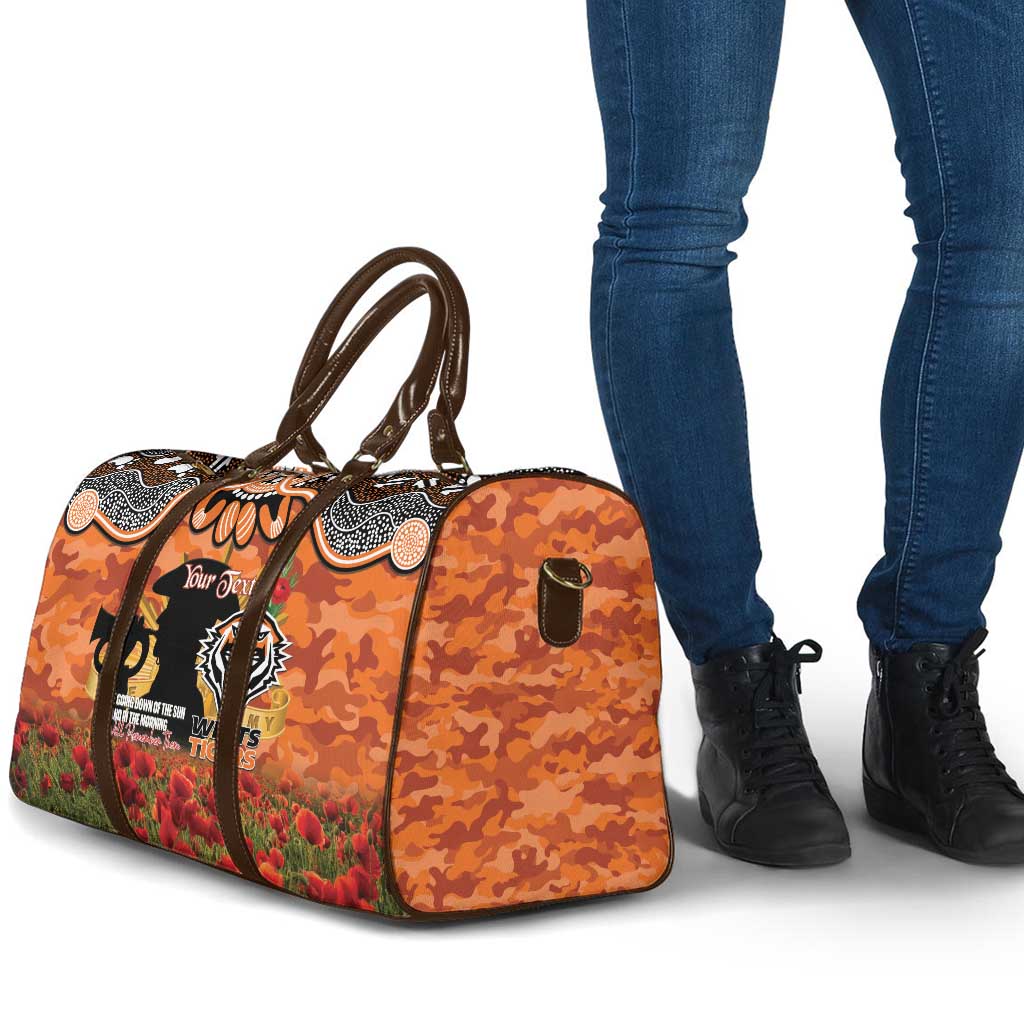 Personalised Tigers Rugby ANZAC Day Travel Bag Last Post Poppy We Will Remember Them