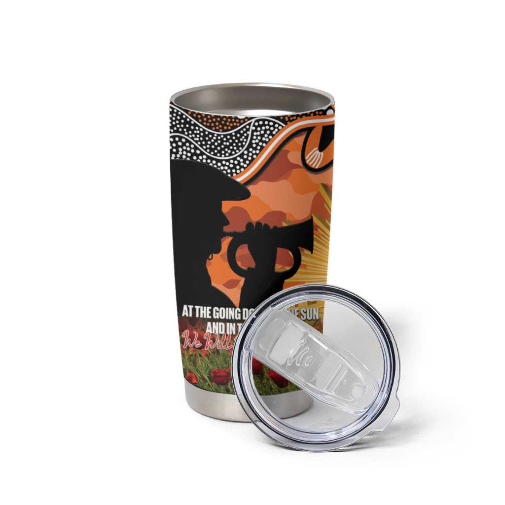 Personalised Tigers Rugby ANZAC Day Tumbler Cup Last Post Poppy We Will Remember Them