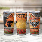 Personalised Tigers Rugby ANZAC Day Tumbler Cup Last Post Poppy We Will Remember Them