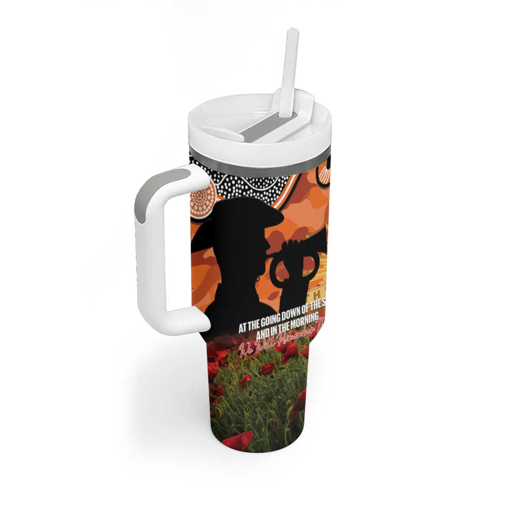 Personalised Tigers Rugby ANZAC Day Tumbler With Handle Last Post Poppy We Will Remember Them