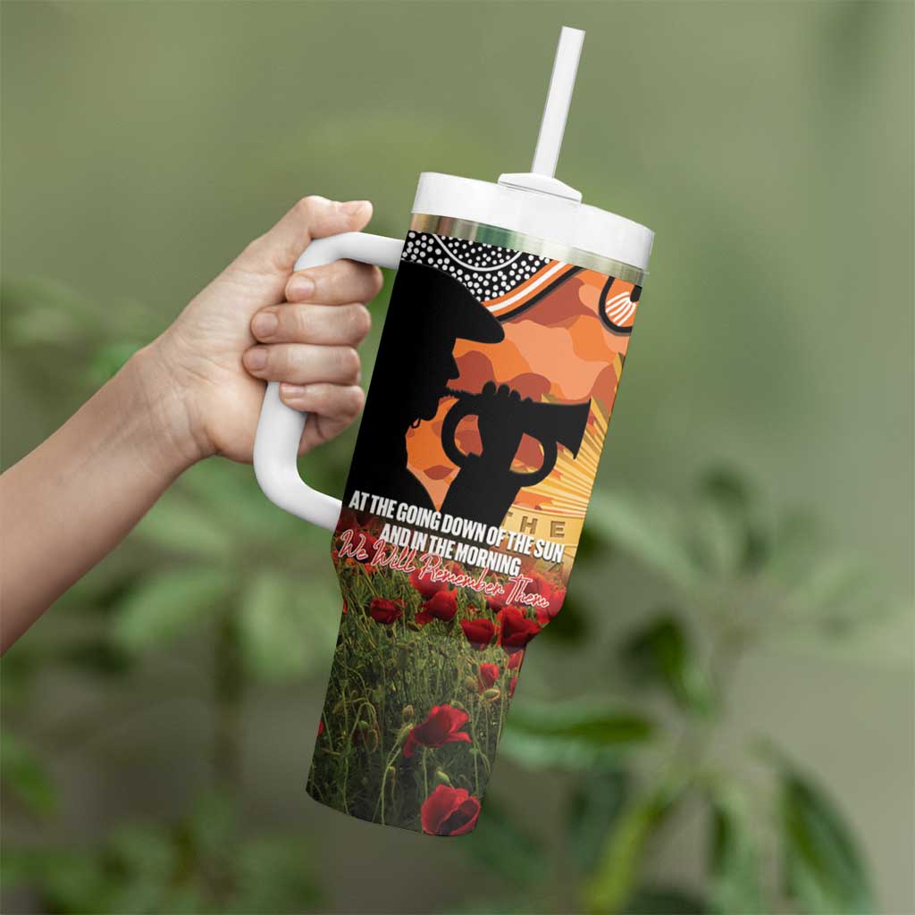 Personalised Tigers Rugby ANZAC Day Tumbler With Handle Last Post Poppy We Will Remember Them