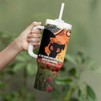 Personalised Tigers Rugby ANZAC Day Tumbler With Handle Last Post Poppy We Will Remember Them