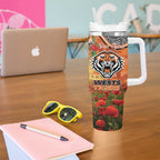 Personalised Tigers Rugby ANZAC Day Tumbler With Handle Last Post Poppy We Will Remember Them