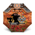 Personalised Tigers Rugby ANZAC Day Umbrella Last Post Poppy We Will Remember Them
