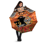 Personalised Tigers Rugby ANZAC Day Umbrella Last Post Poppy We Will Remember Them