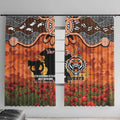 Personalised Tigers Rugby ANZAC Day Window Curtain Last Post Poppy We Will Remember Them