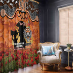 Personalised Tigers Rugby ANZAC Day Window Curtain Last Post Poppy We Will Remember Them