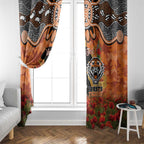 Personalised Tigers Rugby ANZAC Day Window Curtain Last Post Poppy We Will Remember Them