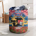 Personalised Knights Rugby ANZAC Day Laundry Basket Last Post Poppy We Will Remember Them