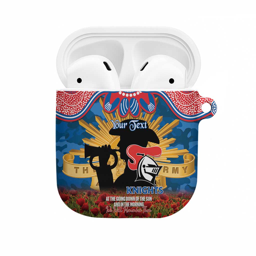 Personalised Knights Rugby ANZAC Day AirPods Case Last Post Poppy We Will Remember Them