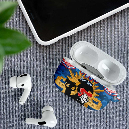 Personalised Knights Rugby ANZAC Day AirPods Case Last Post Poppy We Will Remember Them
