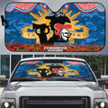 Personalised Knights Rugby ANZAC Day Auto Sun Shade Last Post Poppy We Will Remember Them