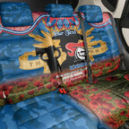 Personalised Knights Rugby ANZAC Day Back Car Seat Cover Last Post Poppy We Will Remember Them