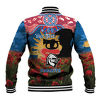Personalised Knights Rugby ANZAC Day Baseball Jacket Last Post Poppy We Will Remember Them