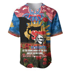Personalised Knights Rugby ANZAC Day Baseball Jersey Last Post Poppy We Will Remember Them