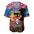 Personalised Knights Rugby ANZAC Day Baseball Jersey Last Post Poppy We Will Remember Them