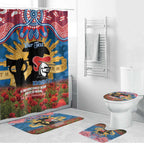 Personalised Knights Rugby ANZAC Day Bathroom Set Last Post Poppy We Will Remember Them