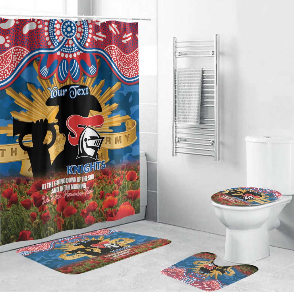 Personalised Knights Rugby ANZAC Day Bathroom Set Last Post Poppy We Will Remember Them