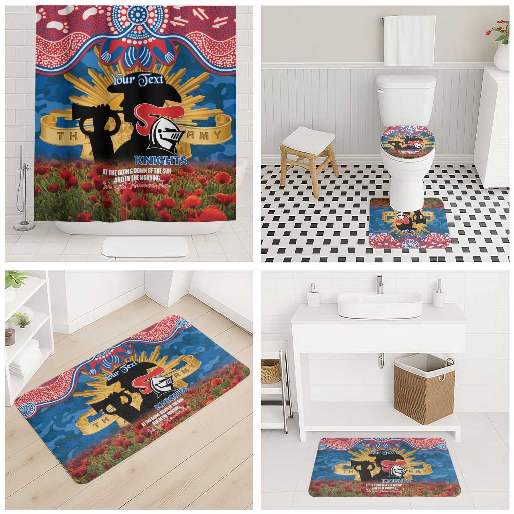 Personalised Knights Rugby ANZAC Day Bathroom Set Last Post Poppy We Will Remember Them