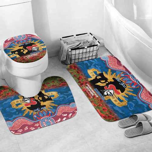 Personalised Knights Rugby ANZAC Day Bathroom Set Last Post Poppy We Will Remember Them