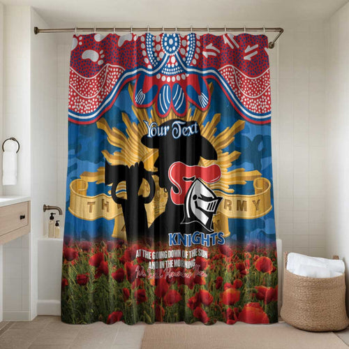 Personalised Knights Rugby ANZAC Day Bathroom Set Last Post Poppy We Will Remember Them