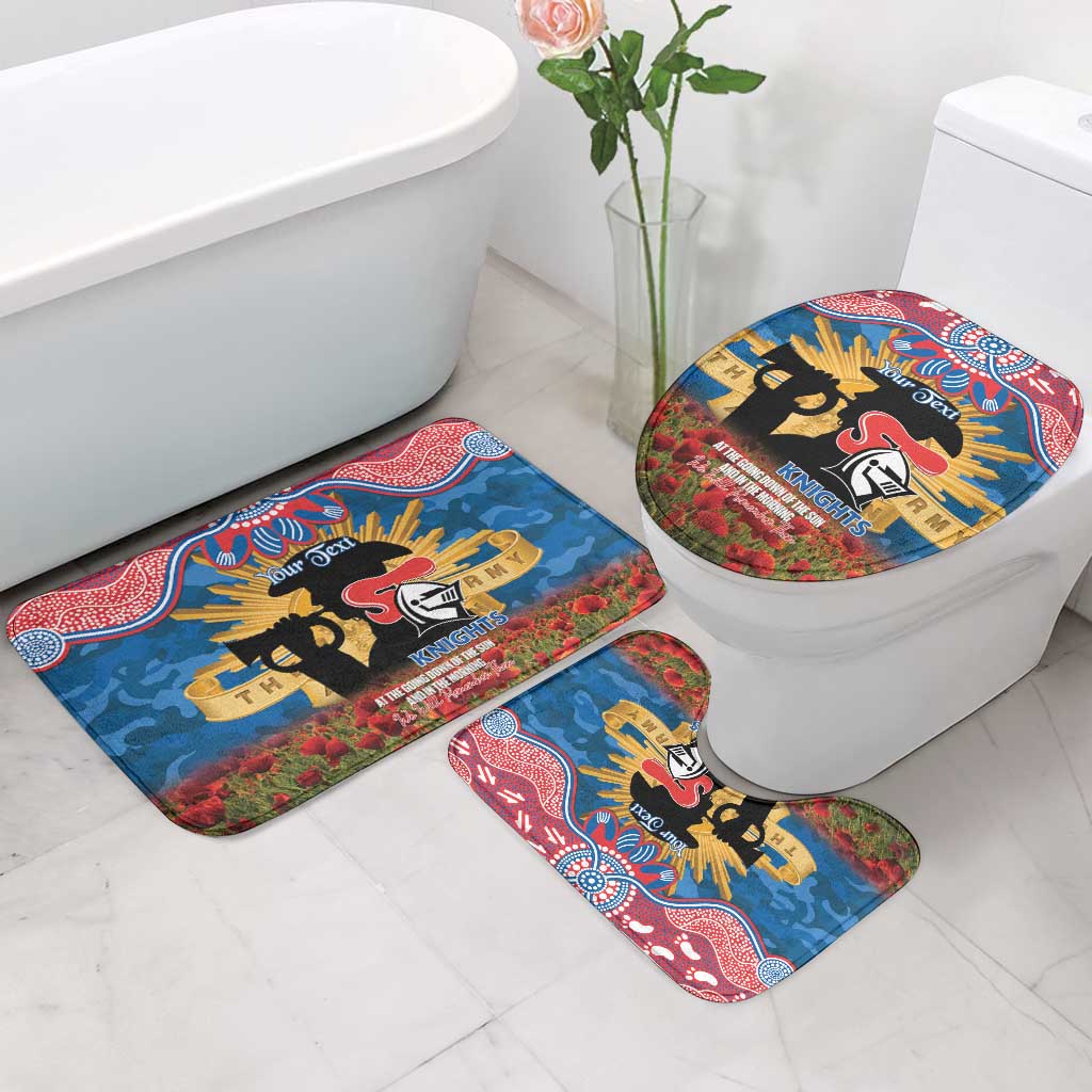Personalised Knights Rugby ANZAC Day Bathroom Set Last Post Poppy We Will Remember Them