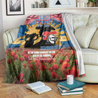 Personalised Knights Rugby ANZAC Day Blanket Last Post Poppy We Will Remember Them