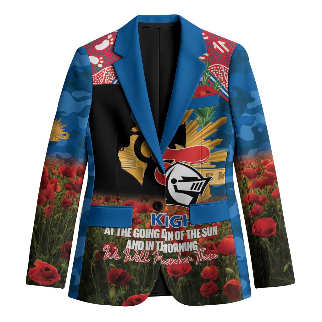 Personalised Knights Rugby ANZAC Day Blazer Last Post Poppy We Will Remember Them