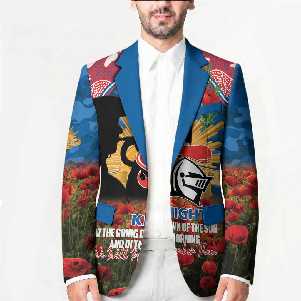 Personalised Knights Rugby ANZAC Day Blazer Last Post Poppy We Will Remember Them
