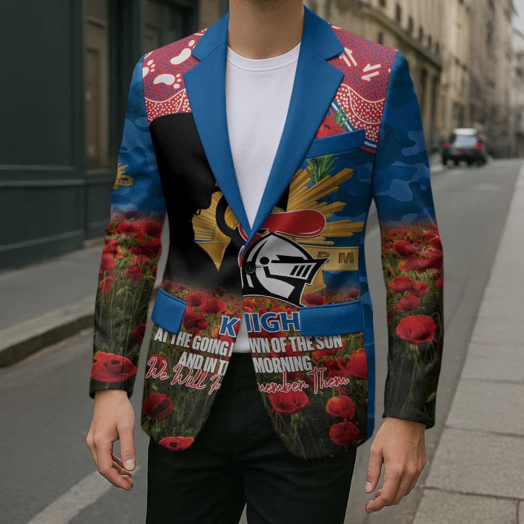 Personalised Knights Rugby ANZAC Day Blazer Last Post Poppy We Will Remember Them