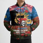 Personalised Knights Rugby ANZAC Day Bomber Puffer Jacket Last Post Poppy We Will Remember Them