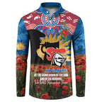 Personalised Knights Rugby ANZAC Day Button Sweatshirt Last Post Poppy We Will Remember Them