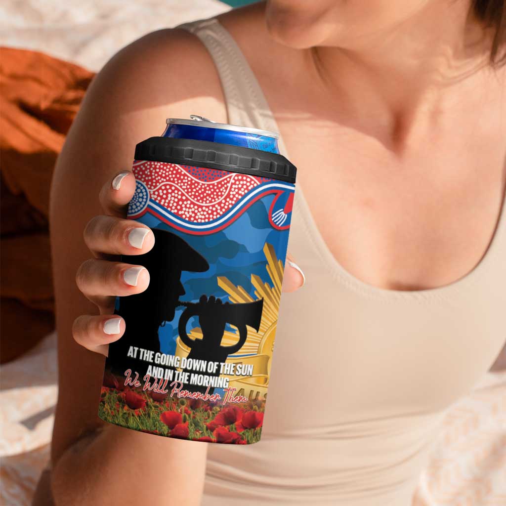 Personalised Knights Rugby ANZAC Day 4 in 1 Can Cooler Tumbler Last Post Poppy We Will Remember Them
