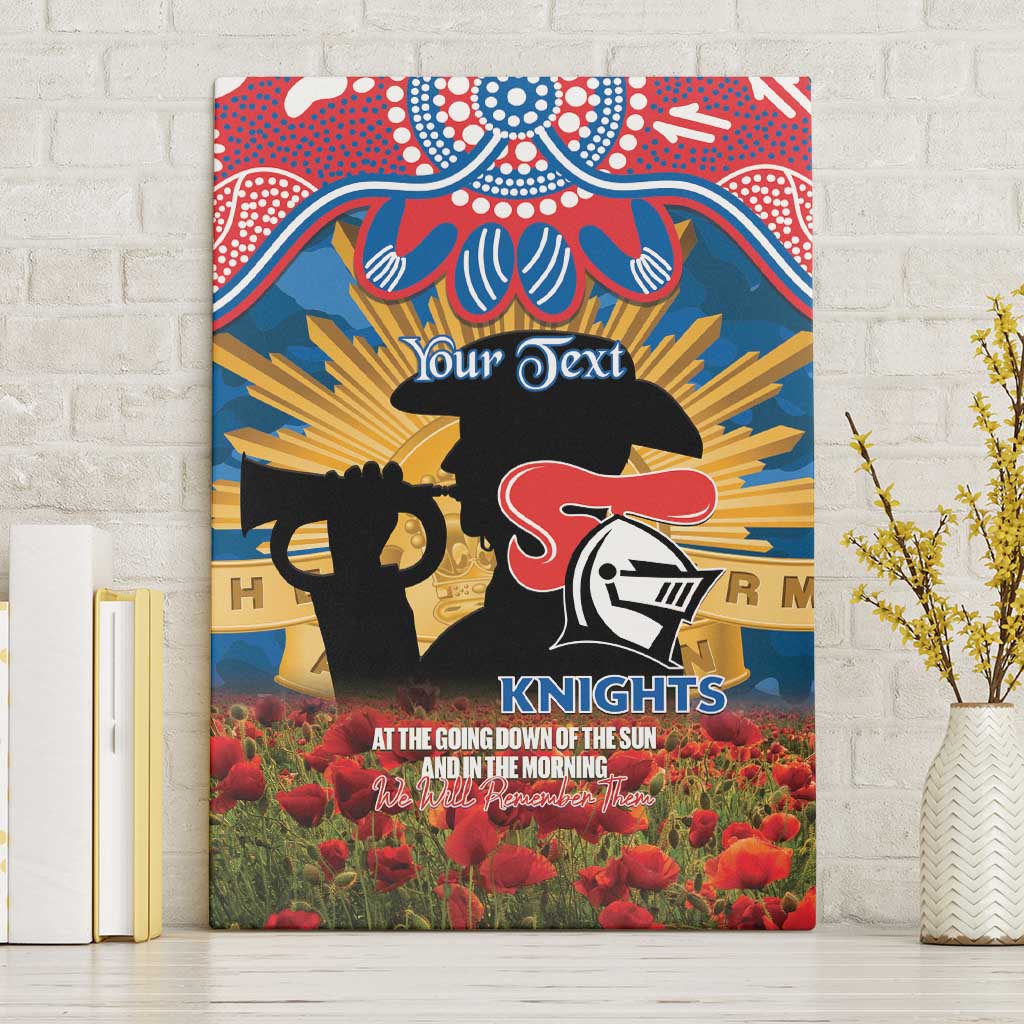Personalised Knights Rugby ANZAC Day Canvas Wall Art Last Post Poppy We Will Remember Them