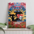 Personalised Knights Rugby ANZAC Day Canvas Wall Art Last Post Poppy We Will Remember Them