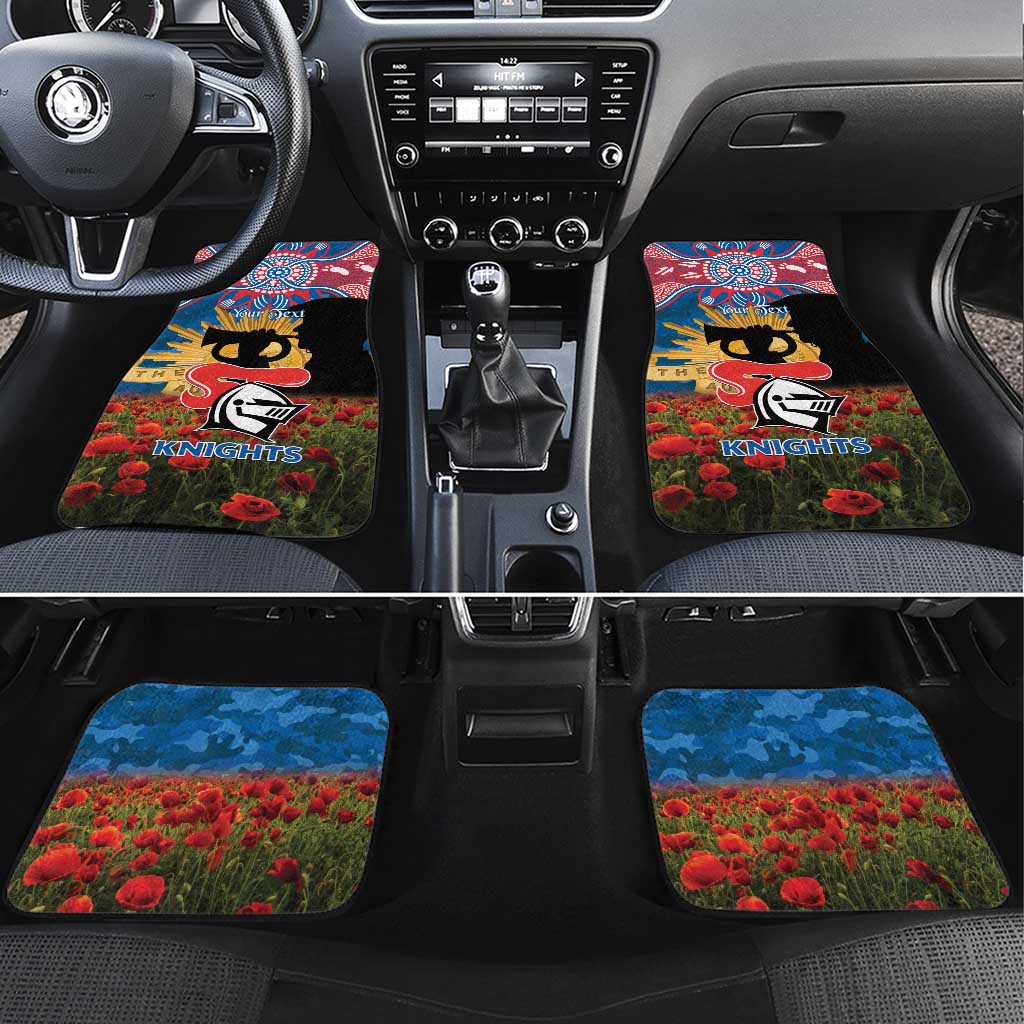 Personalised Knights Rugby ANZAC Day Car Mats Last Post Poppy We Will Remember Them