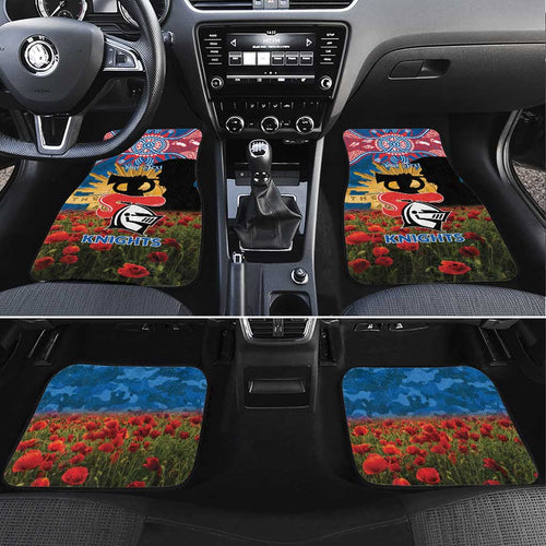 Personalised Knights Rugby ANZAC Day Car Mats Last Post Poppy We Will Remember Them