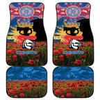 Personalised Knights Rugby ANZAC Day Car Mats Last Post Poppy We Will Remember Them