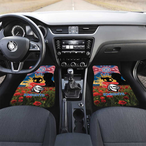 Personalised Knights Rugby ANZAC Day Car Mats Last Post Poppy We Will Remember Them
