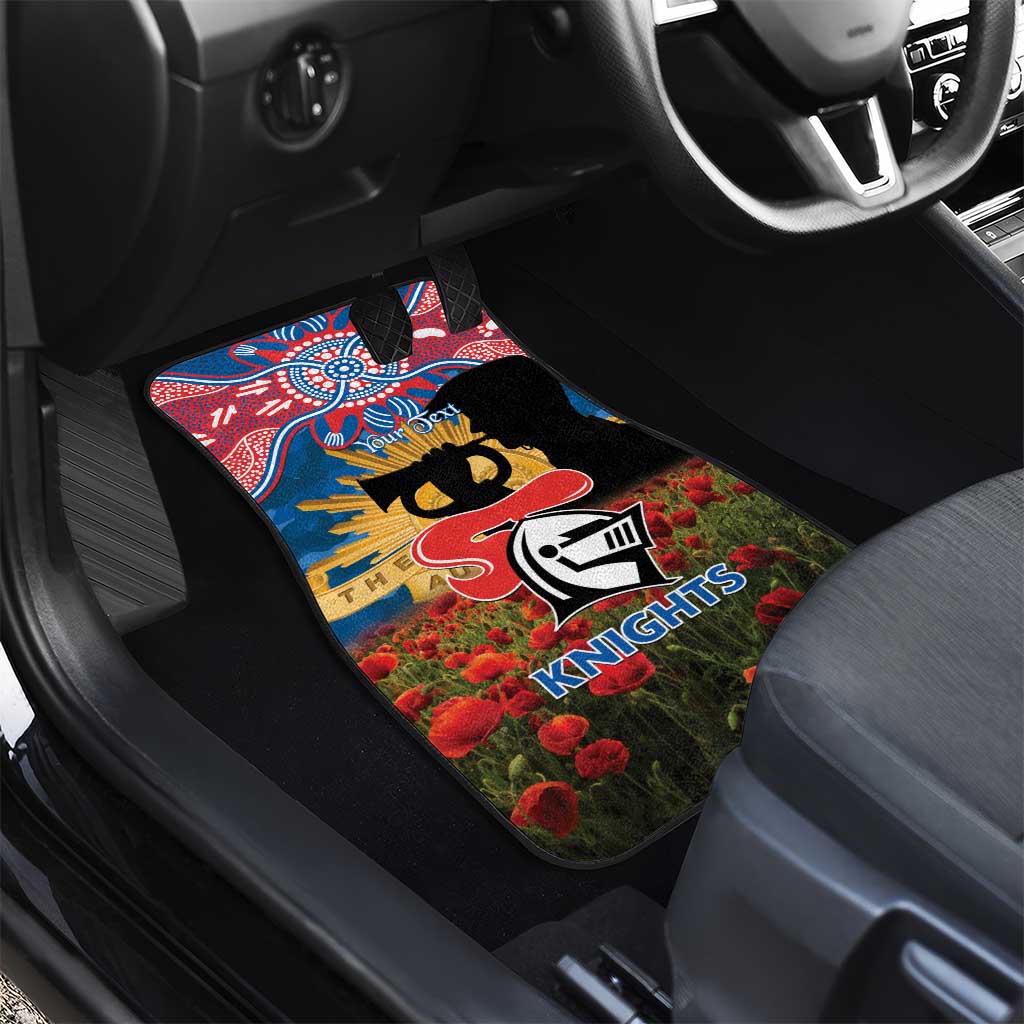 Personalised Knights Rugby ANZAC Day Car Mats Last Post Poppy We Will Remember Them