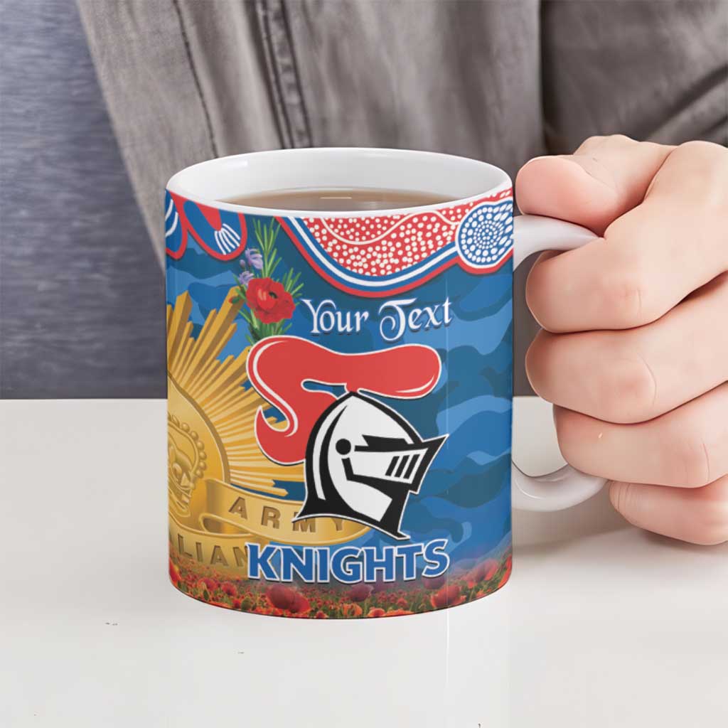 Personalised Knights Rugby ANZAC Day Ceramic Mug Last Post Poppy We Will Remember Them