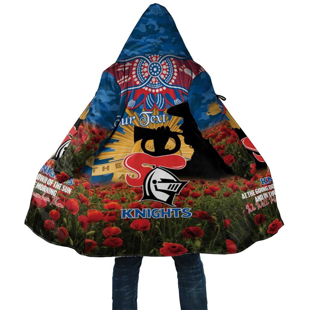 Personalised Knights Rugby ANZAC Day Cloak Last Post Poppy We Will Remember Them