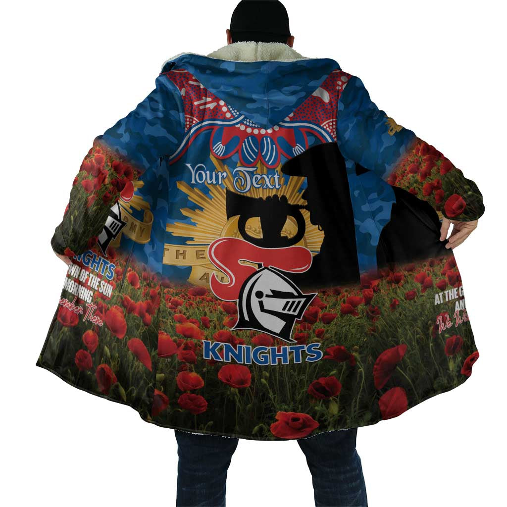 Personalised Knights Rugby ANZAC Day Cloak Last Post Poppy We Will Remember Them
