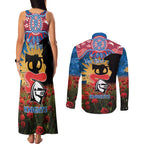 Personalised Knights Rugby ANZAC Day Couples Matching Tank Maxi Dress and Long Sleeve Button Shirt Last Post Poppy We Will Remember Them